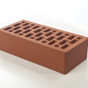 Кирпич облицовочный Браер красный гладкий 1NF